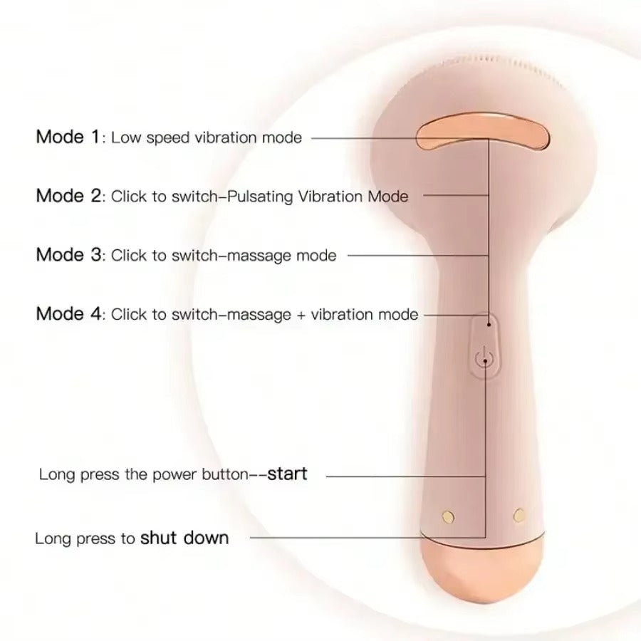 Lunara™ SoftGlow Silicone Facial Brush – Rechargeable Cleansing Tool