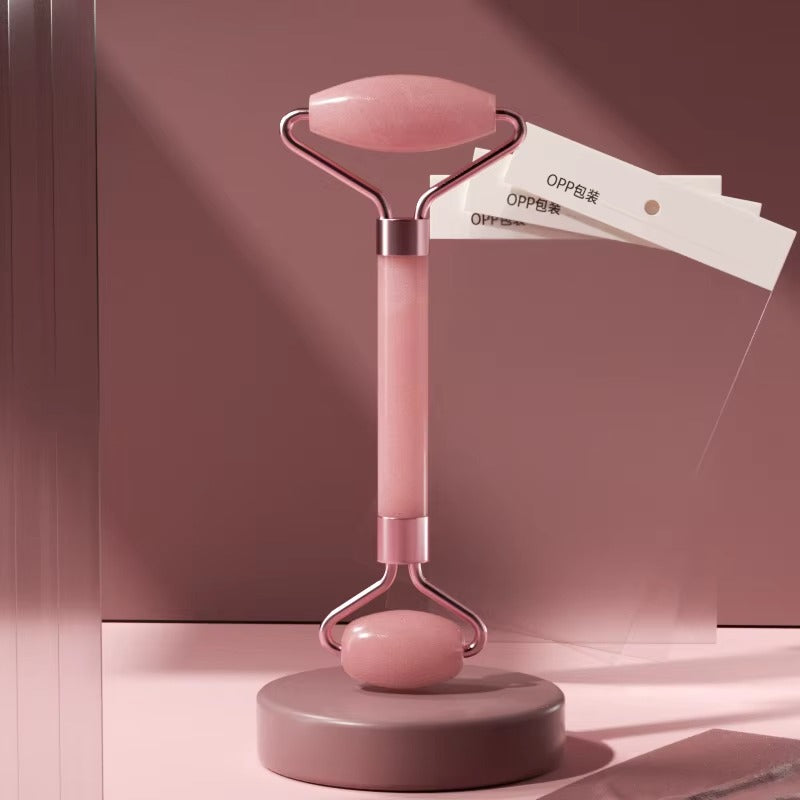 Lunara™ Rose Facial Sculpting Duo – Roller & Heart Gua Sha